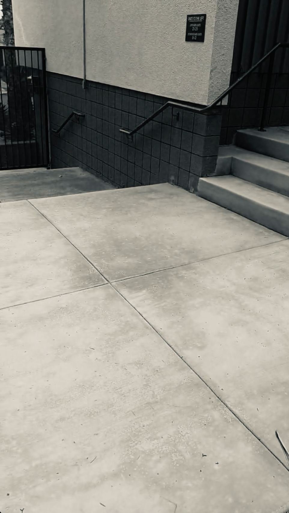 Finished concrete flatwork, walkway, and steps at a residential property in North County San Diego